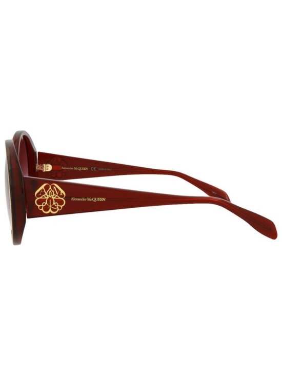 New Alexander McQueen Womens Round/Oval Burgundy Burgundy Red Fashion Designer E main image 5